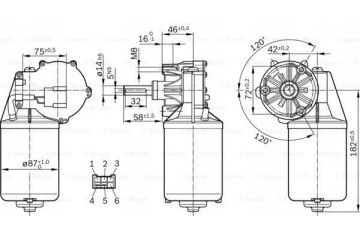 Wiper motor BOSCH 0 986 337 409 IP23 Part manufacturer Bosch