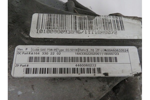 Front differential Mercedes GL X164 2006 2012 A1643302202 Catalog number of the original A1643302202