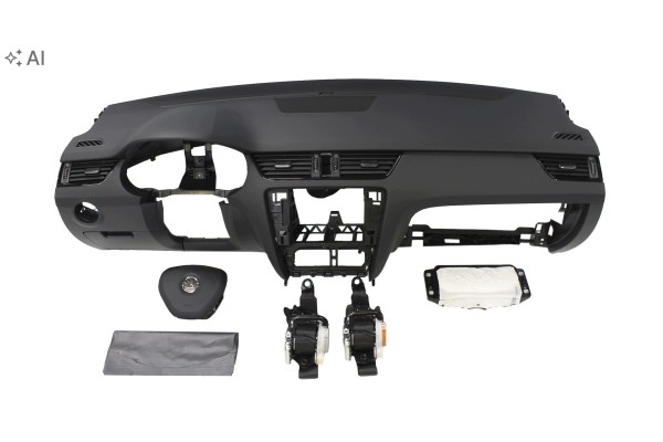 Dashboard Skoda console cockpit cushions belts set repair