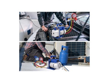 Bomba de vacío 1.8 CFM 1/4 HP para aire acondicionado con mangueras y 