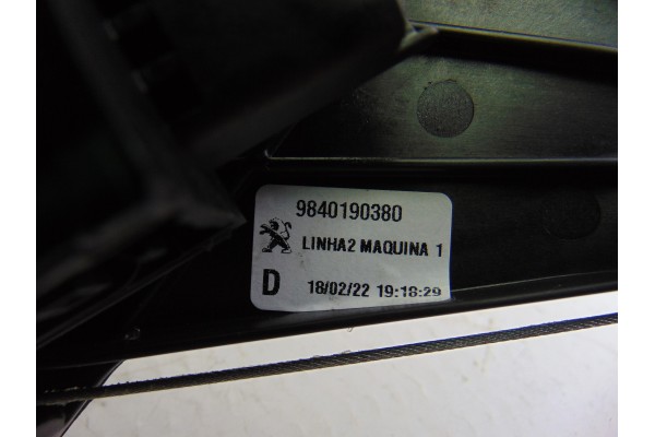 9840190380 ELEVALUNAS TRASERO DERECHO PEUGEOT 5008