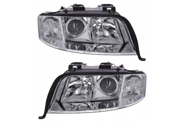 Headlights Lamps L R set Depo Lens Audi A6 C5 4b 0 Lift FL Lci 2001 2005