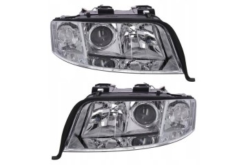 Headlights Lamps L R set Depo Lens Audi A6 C5 4b 0 Lift FL Lci 2001 2005