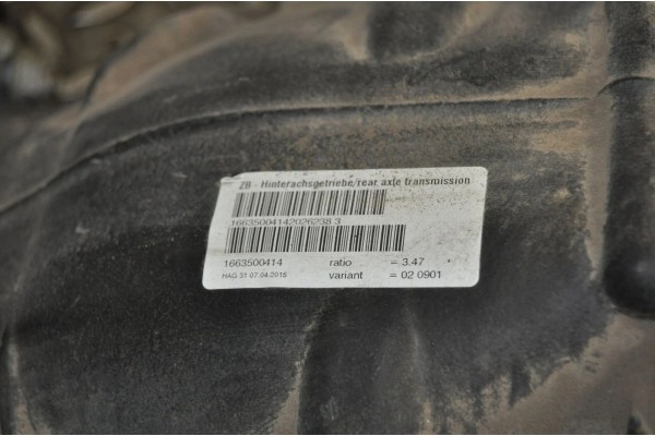 Rear differential MERCEDES BENZ ML CLASS W166 2011 2015 A1663500414 Car type passenger cars