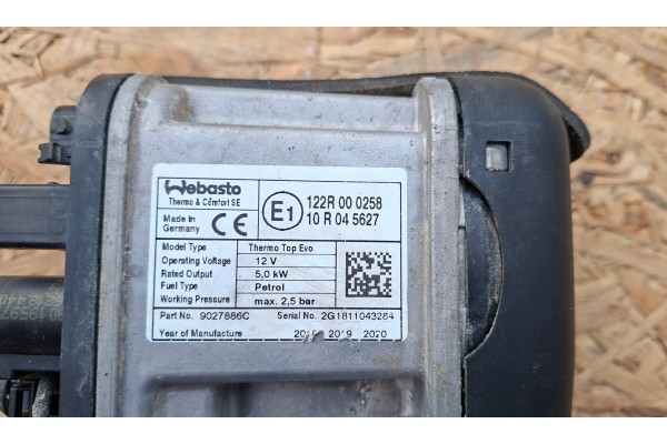 Calefactor estacionario WEBASTO 122R000258 para BMW X5 G05