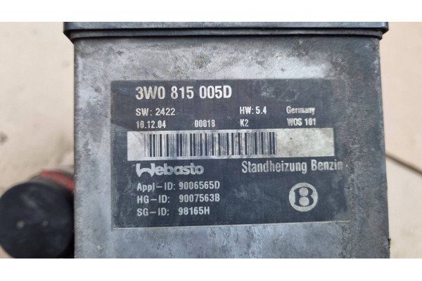 Sistema de Calefacción Auxiliar Webasto para Bentley Continental 2005 