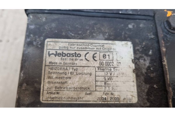 Sistema de Calefacción Auxiliar Webasto para Bentley Continental 2005 