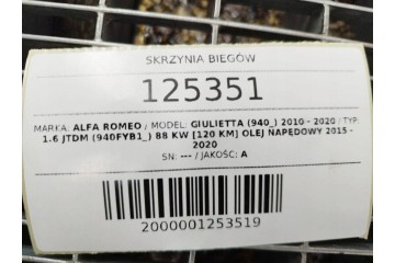 Caja de Cambios Automática Alfa Romeo Giulietta 1.6 JTDM C633.6.35.32 