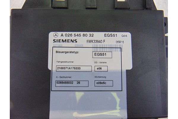 A0265458032 MODULO ELECTRONICO MERCEDES-BENZ CLASE E (BM 210) BERLINA