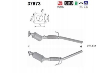 AS CATALYTIC CONVERTER VW POLO 1 0 18 IBIZA 1 0 EURO 6 Catalog number of the part 37973