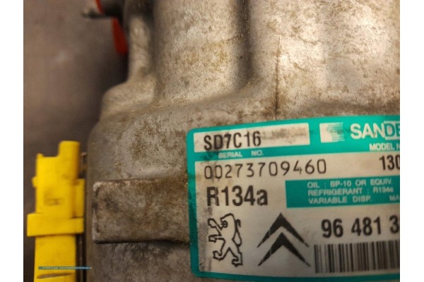 2004 Peugeot 407 Air conditioning compressor 00273709460 Part manufacturer Peugeot OE