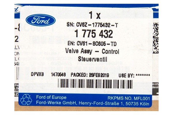 1775432 HEATER VALVE FORD TRANSIT 1 6D 13 Catalog number of the part 1775432