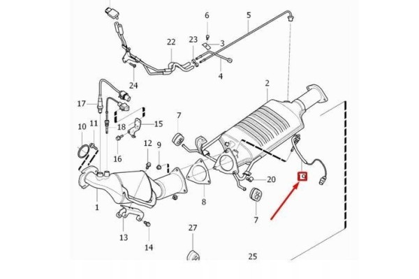 Exhaust temperature sensor OE VOLVO 31431047 EAN GTIN 750797956768