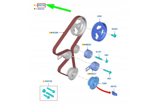 OE FORD FORD FOCUS 1 5 14 TIMING KIT Part manufacturer Ford OE