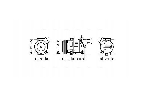 COMPRESSOR AIR CONDITIONING OLAK418 AVA CLEVER CHOICE Packaging status original