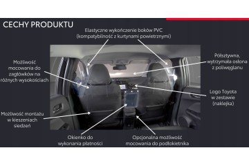 PROTECTIVE COMPARTMENT FOR THE CARRIAGE OF PASSENGERS TAXI RAV4 5GEN POLYCARBONATE TOYOTA OE Catalog number of the part PW710 47