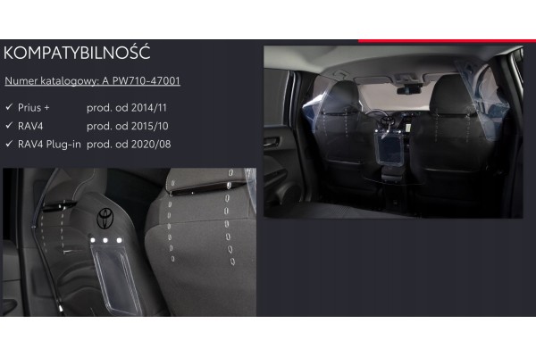 Compartimento protector para pasajeros taxi RAV4 5ª generación policar