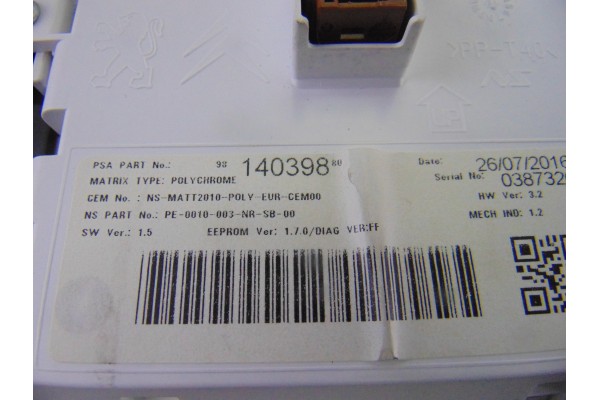 9814039880 CUADRO INSTRUMENTOS PEUGEOT 508 SW