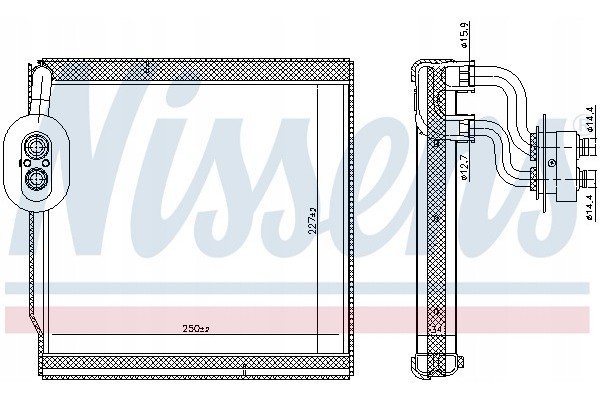 Evaporator air conditioning NISSENS 92374 Part manufacturer Nissens