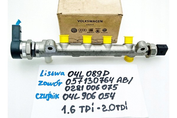 W wa 04L130089D NEW OE INJECTION RAIL REGULATOR FUEL PRESSURE SENSOR Catalog number of the part 04L130089D 04L 130089 D