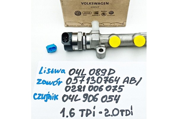 W wa 04L130089D NEW OE INJECTION RAIL REGULATOR FUEL PRESSURE SENSOR Quality of parts according to GVO O original with manufactu