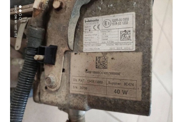 Webasto PEUGEOT BOXER Van 9011698D 2 2L diesel 110kW 2013 Catalog number of substitutes 1343815080