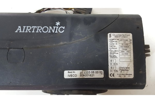 IVECO STRALIS HI WAY AIRTRONIC WEBASTO PARKING HEATER 504001621 ORYG Car type trucks cargo vans