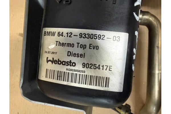 BMW X5 F15 3.0D 2013-2018 Calefacción estacionaria Webasto 9330592