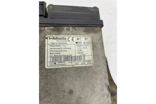 Webasto CITROEN C8 EA_ EB_ 66724B 2 0L diesel 79kW 2004 Car type passenger cars