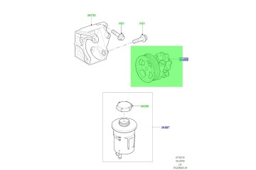 Original power steering pump DISCOVERY 3 0D LR077386 Catalog number of the original LR077386 LR014090 LR019403 LR009774 Q AH223A