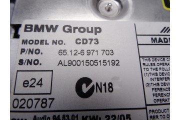 6971703 SISTEMA AUDIO / RADIO CD BMW SERIE 3 BERLINA (E90) 320d 2005 6971703 209776 BMW - 5