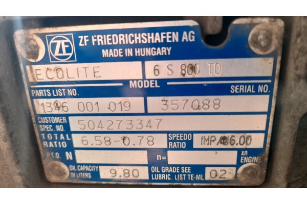 Transmission DAF MAN IVECO Catalog number of the part 1
