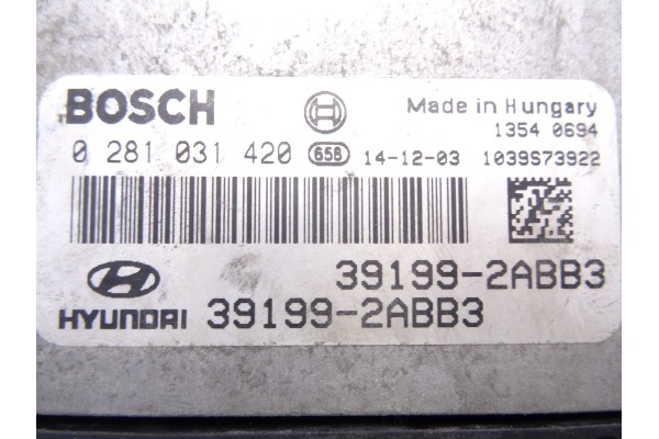 391992ABB3  CENTRALITA MOTOR UCE HYUNDAI IX35 (EL/LM) Style 2WD 2015 391992ABB3 212106 HYUNDAI - 2