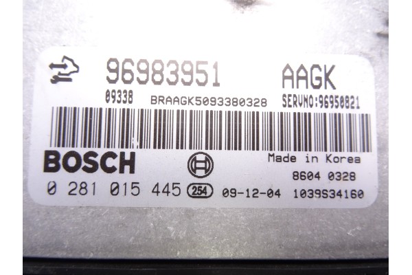 96983951  CENTRALITA MOTOR UCE CHEVROLET CRUZE LS 2010 96983951 211986 CHEVROLET - 2