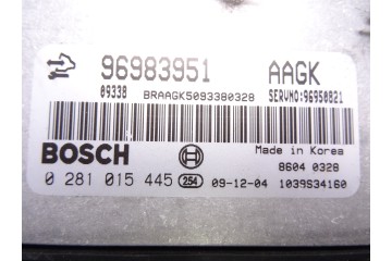96983951  CENTRALITA MOTOR UCE CHEVROLET CRUZE LS 2010 96983951 211986 CHEVROLET - 2
