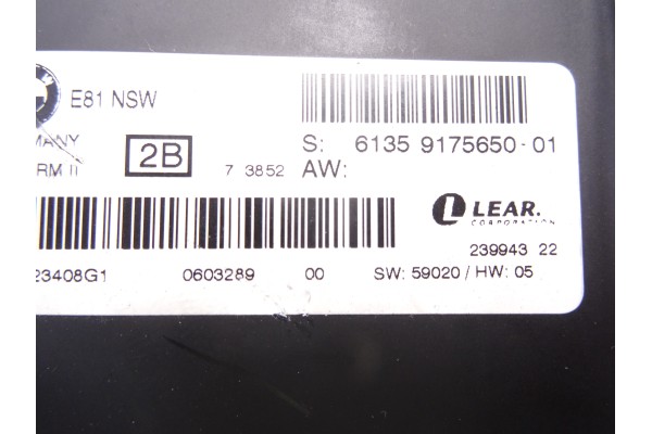 9175650 MODULO ELECTRONICO BMW SERIE 1 BERLINA (E81/E87) 116i 2007 9175650 212171 BMW - 1