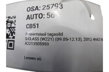 Diferencial trasero Mercedes Clase S W221 2005-2013 A2213505959 A22135