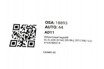 Diferencial trasero Mercedes GL X164 2006-2012 A1643500314
