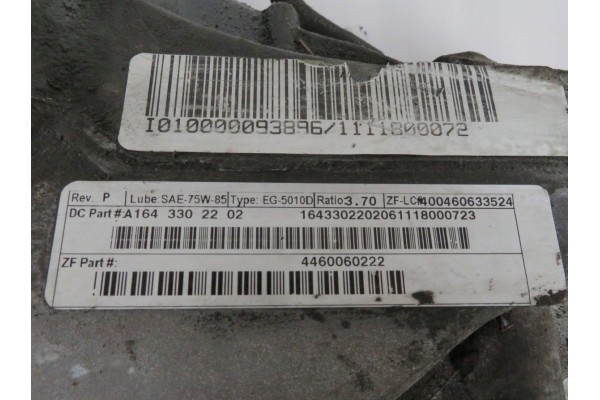 Front differential Mercedes GL X164 2006 2012 A1643302202 Catalog number of the original A1643302202