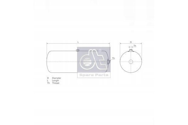 DT Spare Parts 1 18396 Zasobnik vzduchu pneumaticky system Catalog number of the part 1792544