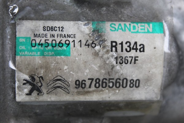 9678656080  COMPRESOR AIRE ACONDICIONADO CITROEN BERLINGO COMBI X 2015 9678656080 212917 CITROEN - 2