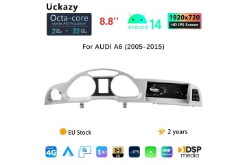 8 9 Android 14 Car Radio for Audi A6 C6 2005 2009 MMI 2G Carplay GPS Screen