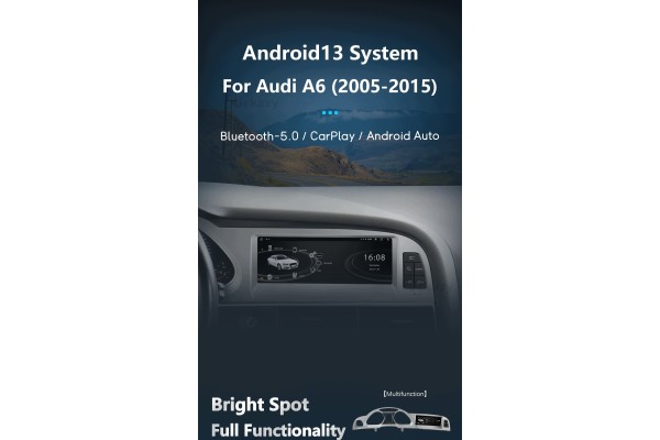 8 9 Android Radio Multimedia for Audi A6 C6 2010 2011 MMI 3G Carplay Screen Catalog number of the part XAD14AUDI88A615H 32