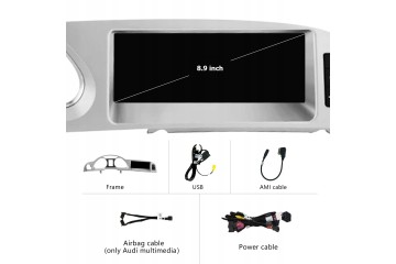 Radio Multimedia Android 8.9 para Audi A6 C6 2010-2011 MMI 3G con Pant