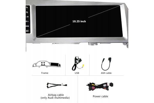Radio Multimedia Android 10.25 para Audi Q7 2005-2009 MMI 2G con Panta