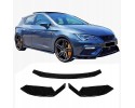 For SEAT Leon MK3 FL 2017 Front Lip Race Cup V1 Lenz Design Gloss Black