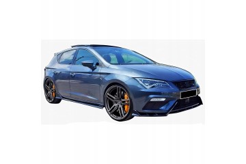 For SEAT Leon MK3 FL 2017 Front Lip Race Cup V1 Lenz Design Gloss Black Catalog number of the part AVBL4049