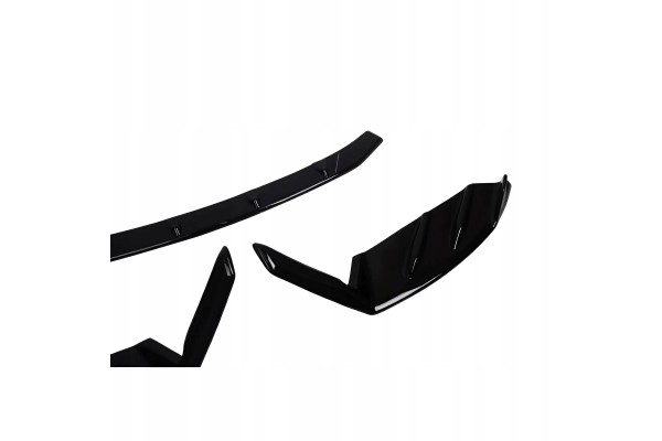 For SEAT Leon MK3 FL 2017 Front Lip Race Cup V1 Lenz Design Gloss Black Installation side front