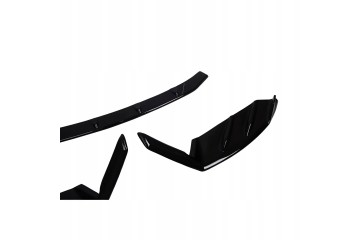 For SEAT Leon MK3 FL 2017 Front Lip Race Cup V1 Lenz Design Gloss Black Installation side front