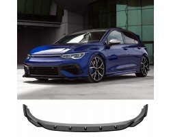 For VW Golf MK8 R 20 24 Front Splitter Lip Black ABS Plastic Sport Bumper